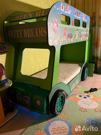 Кровать двухьярусная автобус