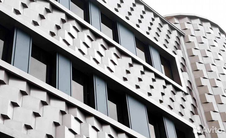 Фасадные кассеты закрытые из алюминия