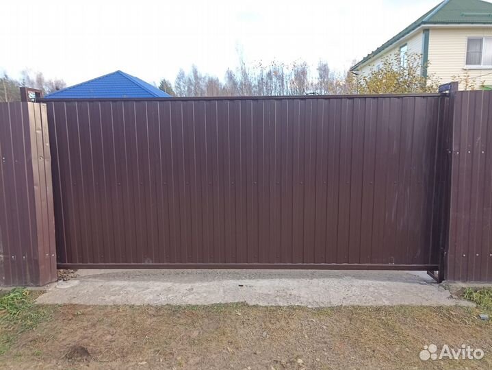 Откатные ворота 4000х1900мм b-6117