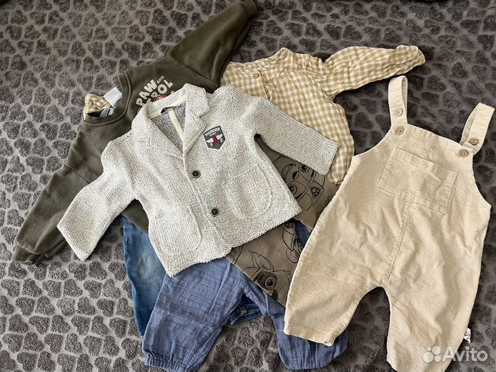 Детская одежда пакетом для мальчика 9-12 месяцев