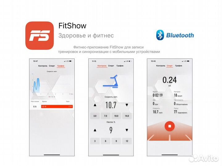 Беговая дорожка unixfit ST-440N White