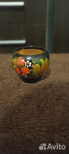 Набор деревянной расписной посуды хохлома