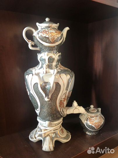 Электрический самовар фарфоровый