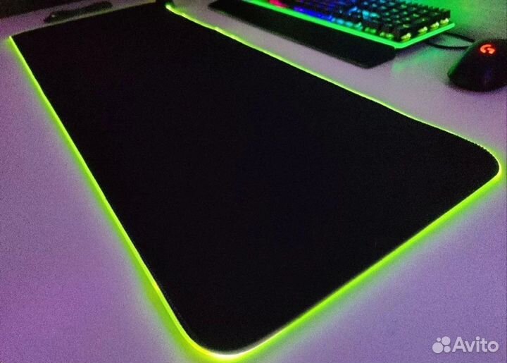 Коврик для мыши 80х30 с подсветкой rgb светящийся