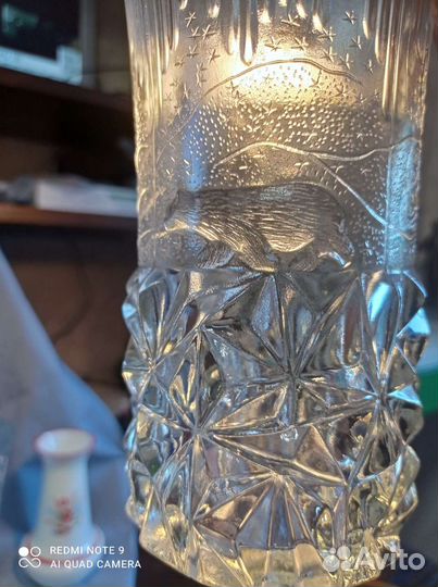 Вазы из цветного стекла СССР