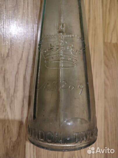 Пивная бутылка,старинная граненая