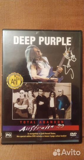 Deep Purple Total Abandon DVD с автографом Морса