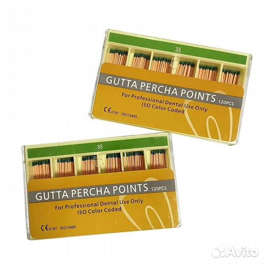 Штифты Гуттаперчи гуттаперчевые ассорти 35