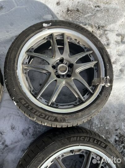 Комплект шин volk rays r-19 с резиной michelin