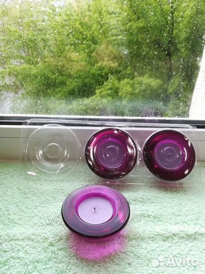 Эксклюзивные Подсвечники стекло 3 шт., стекло