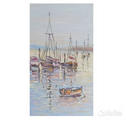 Картина морской пейзаж маслом лодки пейзаж море