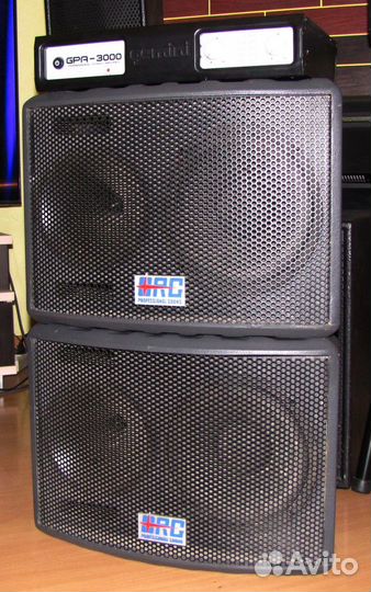 Колонки ORG 600W K10 2шт Pro USA Усилитель Gemini