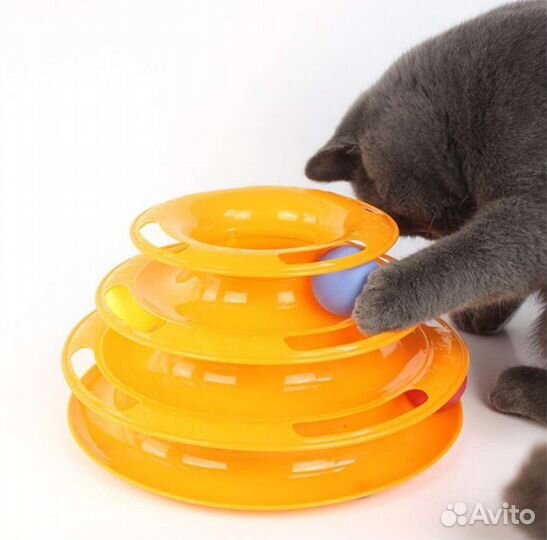 Трëхуровневая игрушка для кошек