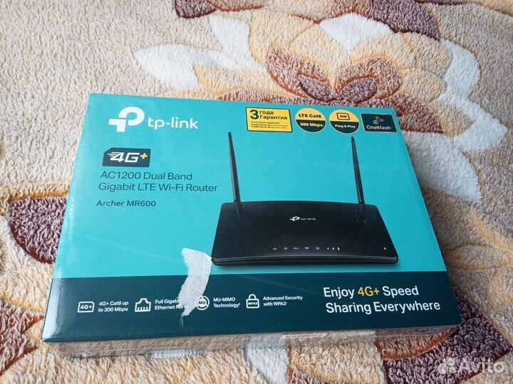 Wi-Fi роутер TP-Link Archer MR600 LTE Cat 6, новый
