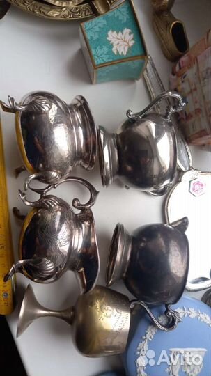 Набор для специй,посуда,серебрение.Англия Винтаж