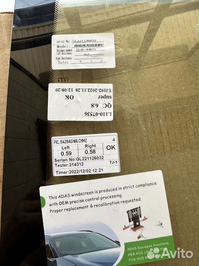 Стекло новое для Camry