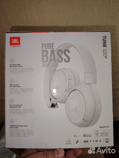 Беспроводные наушники jbl tune 520bt