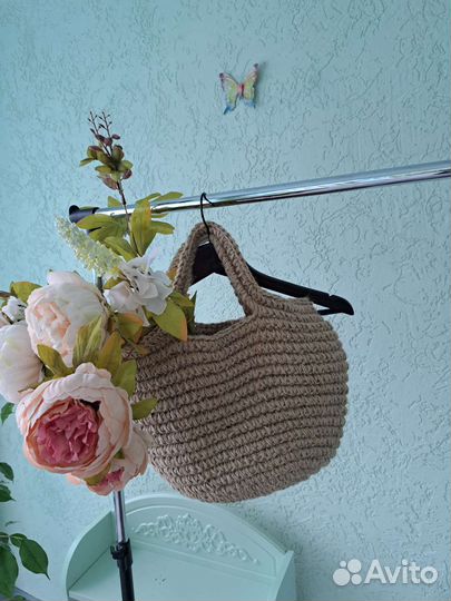 Сумка вязаная из джута