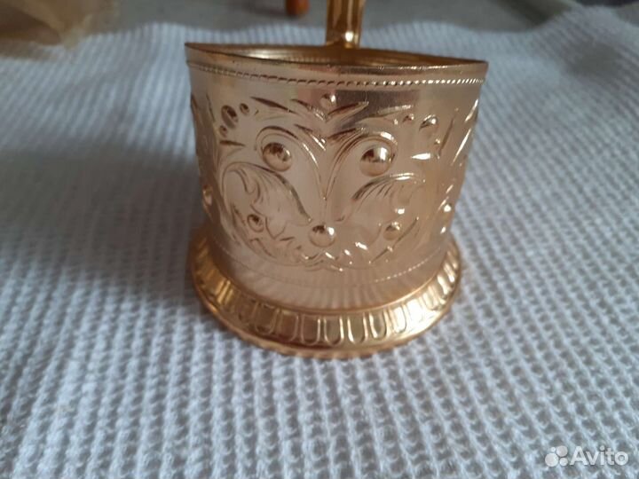 Подстаканник СССР позолоченный 3шт