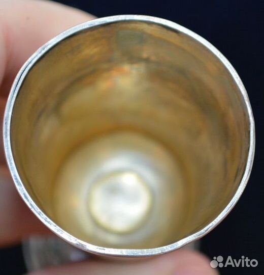 Серебряная рюмка. - 875 пр. кубачи. вес 49.7 гр