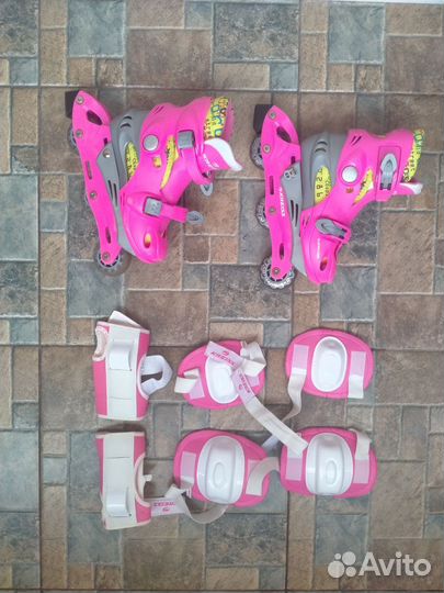 Роликовые коньки детские раздвижные