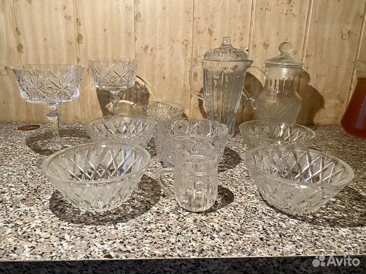 Хрустальная посуда ссср, салатники,графины