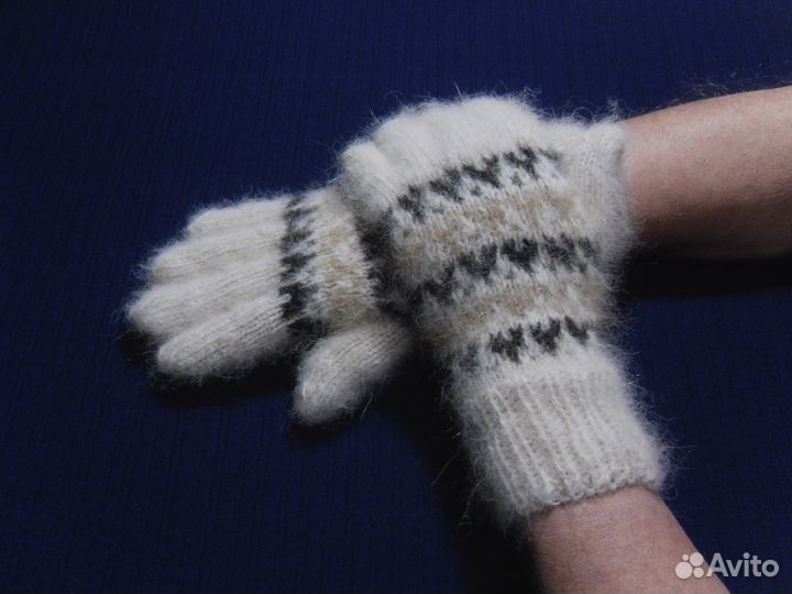 Перчатки зимние из собачьей шерсти