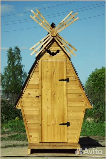 Дачный туалет деревянный прямоугольник цищ 455