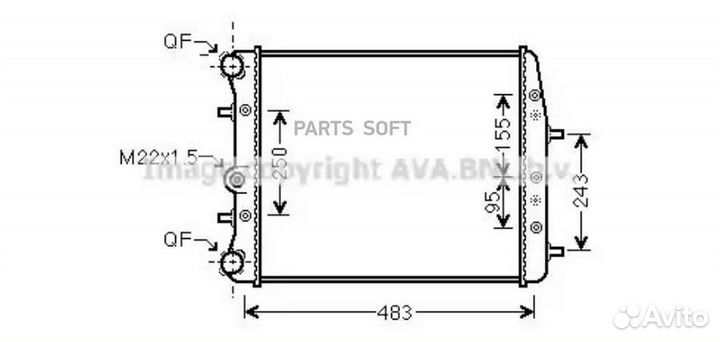 Радиатор охлаждения Сеат Ибица