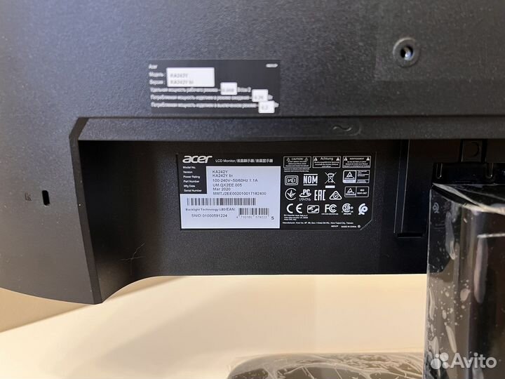 Монитор acer ka242ybi