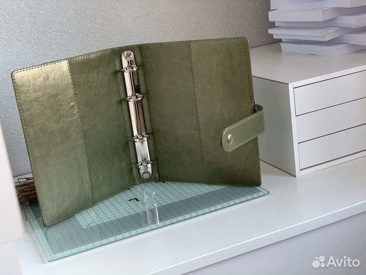 Ежедневник на кольцах из итальянской экокожи