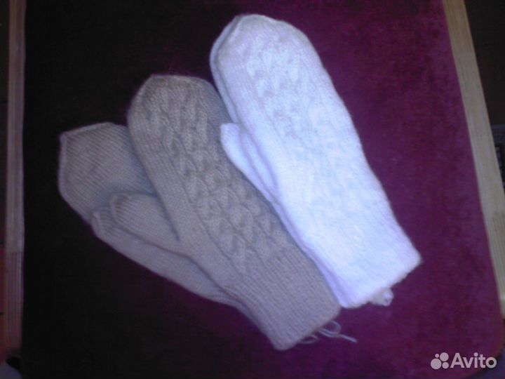 Варежки вязанные