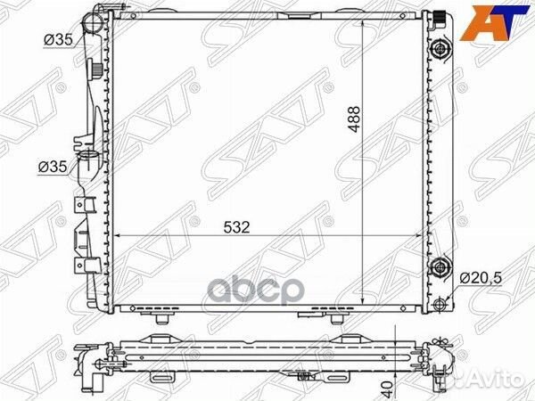 Радиатор Mercedes-Benz E-Class 84-95 MB0001 Sat