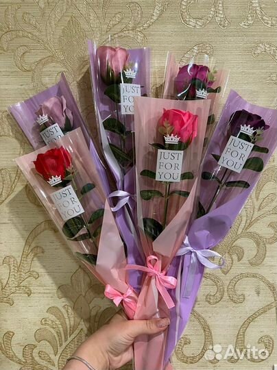 Букет из мыльных роз