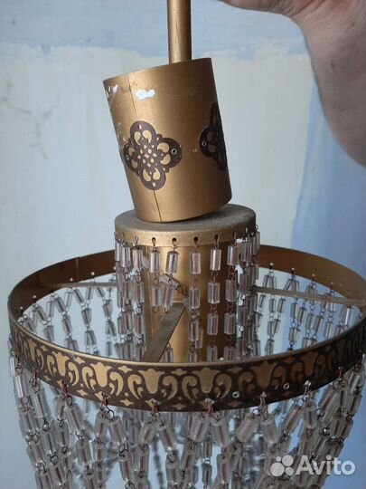 Люстра стеклярус ретро винтаж СССР