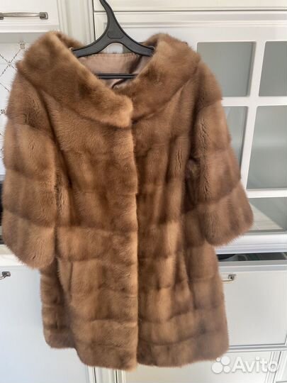 Шуба норковая 42 44 бу коричневая