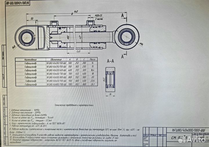 Гидроцилиндры