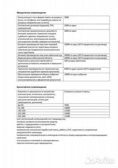 Юрист, бухгалтер СНТ