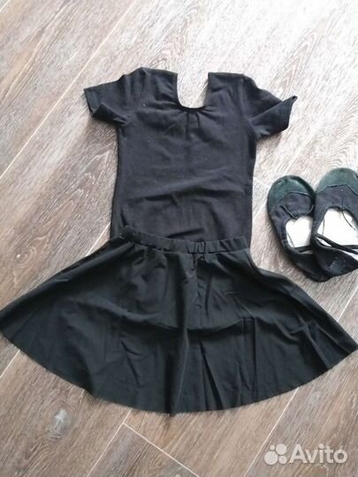 Купальник+юбка для танцев,для гимнастики 116-122