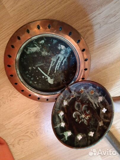 Грелка для постели медь Франция винтаж