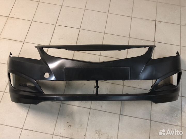 Бампер передний Hyundai Solaris рестайлинг (2014)