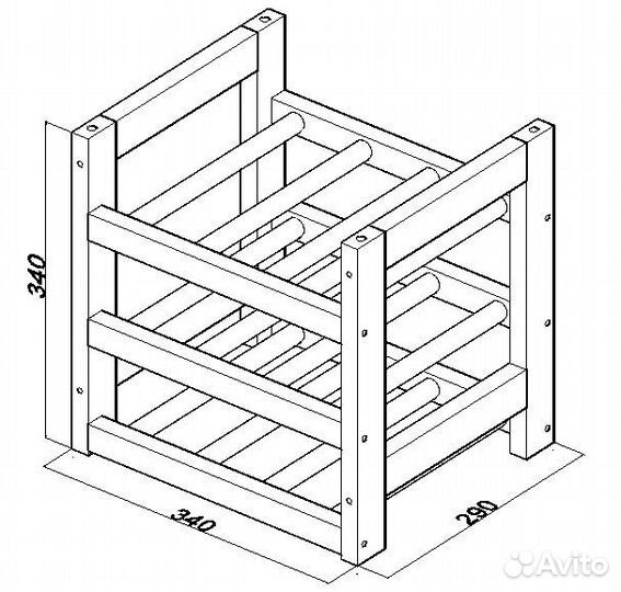 Подставка деревянная для бутылок