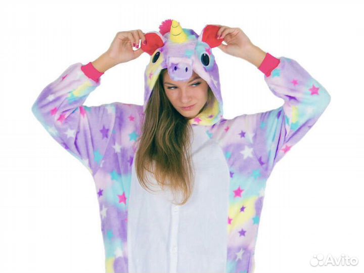 Пижама кигуруми звездный единорог XL (175-185см)
