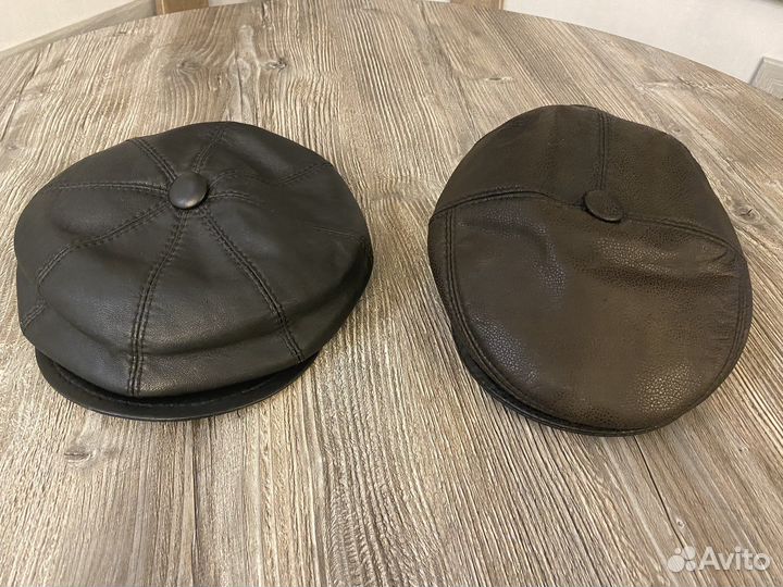 Кепки мужские кожаные