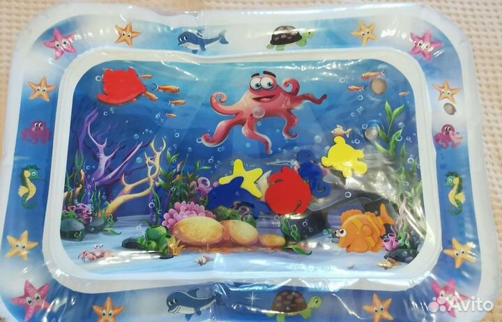 Развивающий детский коврик с рыбками бассейн