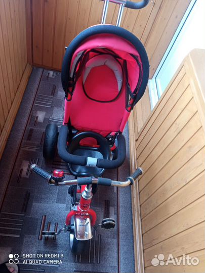 Детский 3х колесный велосипед с ручкой