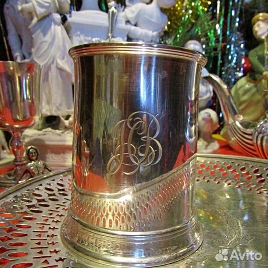 Кружка.Серебро.Англия.Антикварная