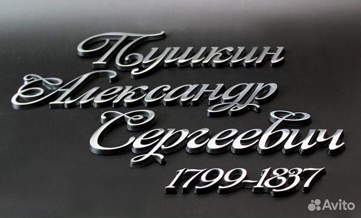 Буквы на памятник. Ритуальные таблички