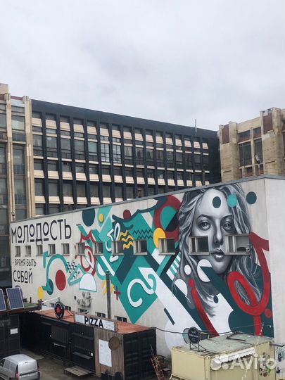 Граффити оформление. Роспись стен. Дизайн