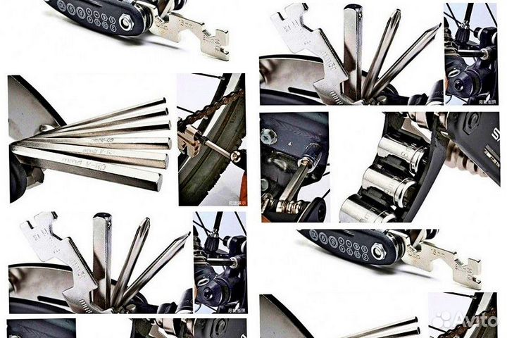 Складной набор (мультитул) для вело,16 в 1